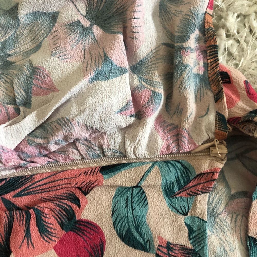 Kindom Skirt Pink Blue Floral Ruffle Size Medium - Picture 5 of 8